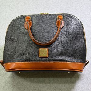 Dooney & Bourke Zip Zip Satchel – Style R343 BL – Black/British Tan